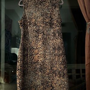 Leopard Print Sleeveless Dress